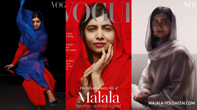 Malala Yousafzai tampak pada Halaman Utama Majalah Vogue